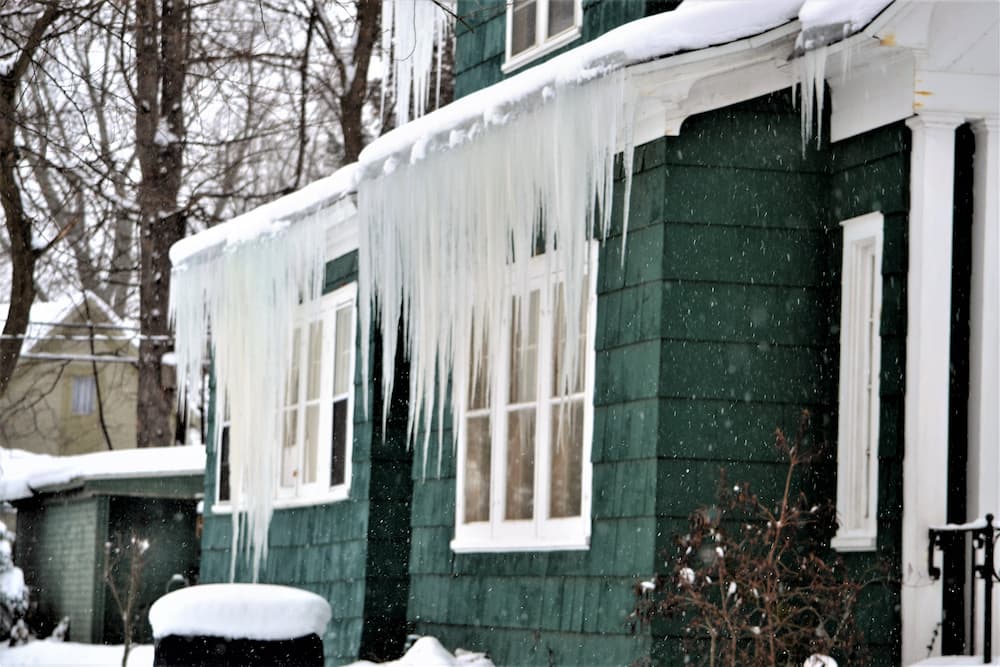 Ice dam removal services at BLC Roofing