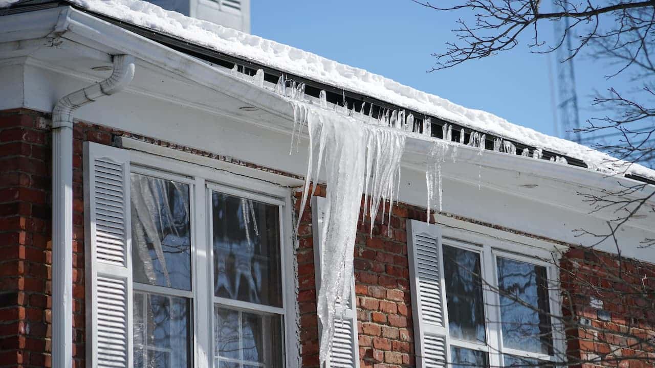 Ice dam removal services at BLC Roofing